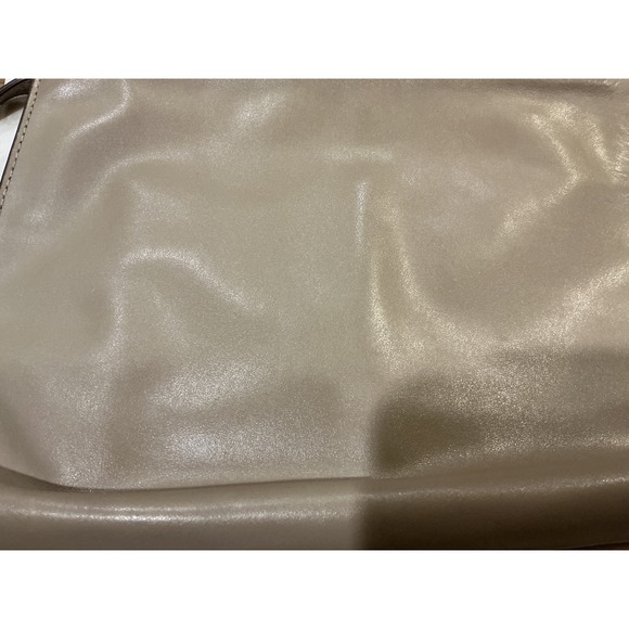 Banana Republic Crossbody Bag Taupe Leather Purse Zip Top Everyday Handbag - Picture 15 of 15